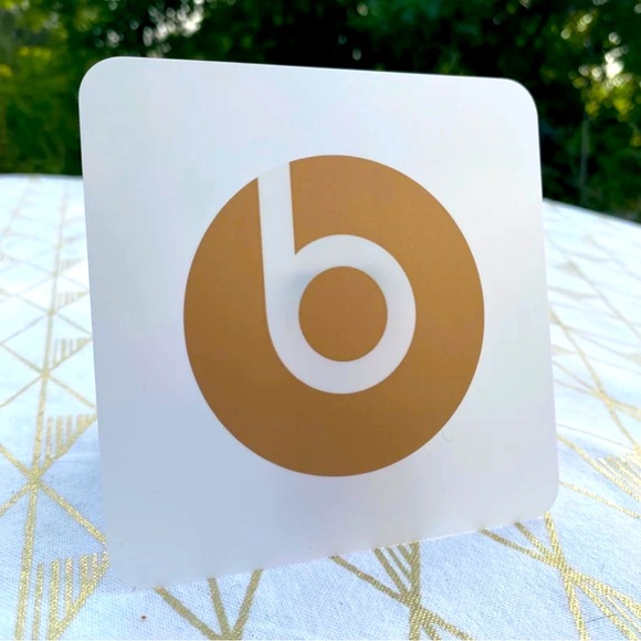 ♥️ FREE with any purchase 🙏🏽 NWOT 😎 BEATS Gold Beats Logo Sticker Vinyl Decal - Picture 3 of 8